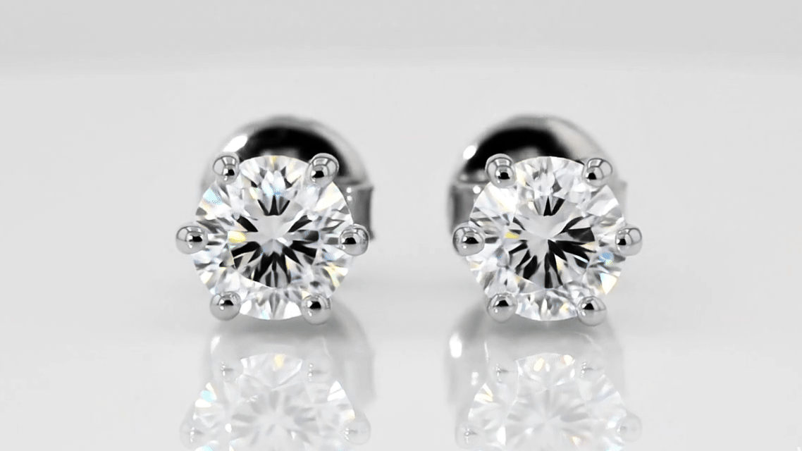 5mm Classic CZ Stud Earrings – 925 Sterling Silver