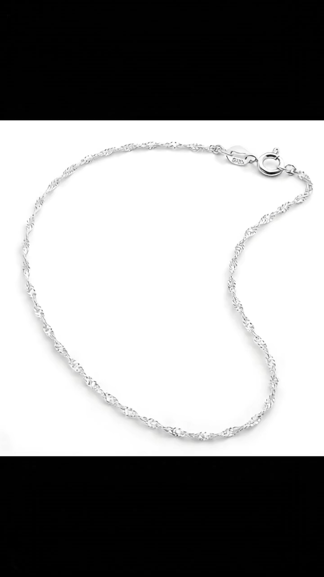 Wave Chain Necklace – 925 Sterling Silver