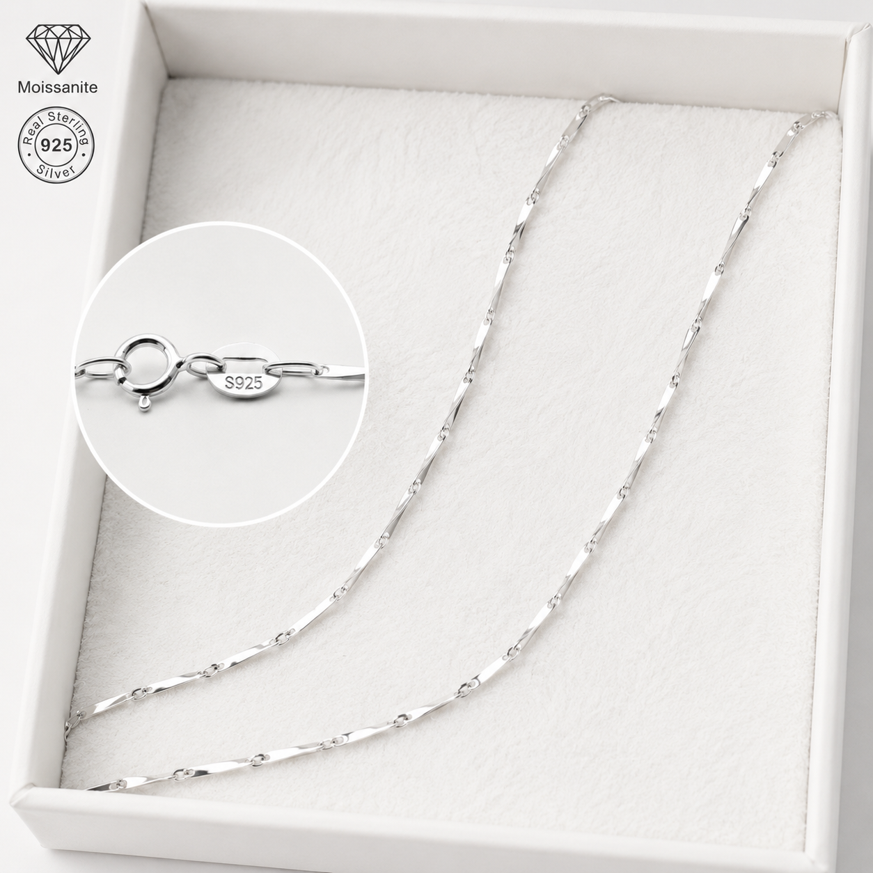 Twisted Chain Necklace | 925 Sterling Silver
