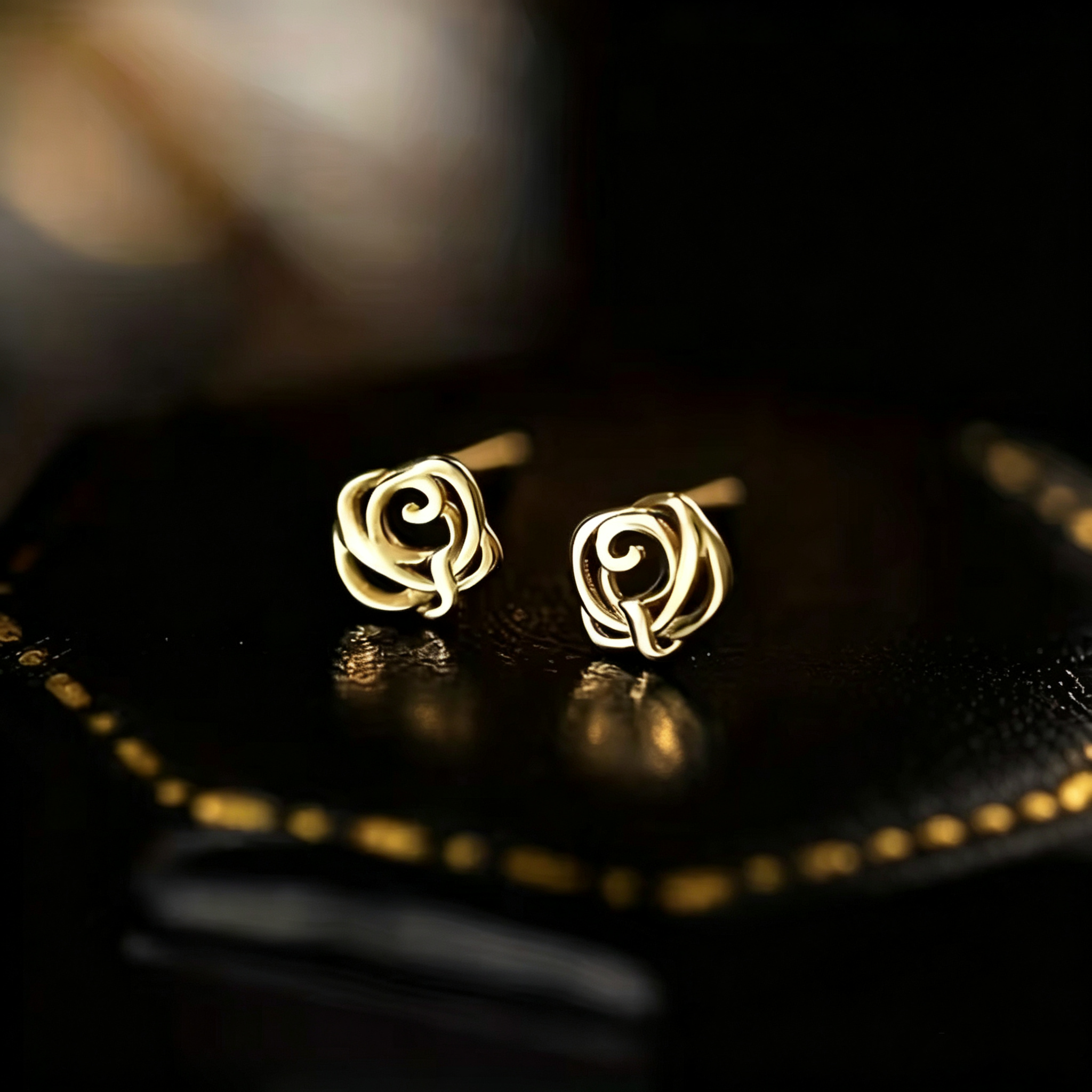 Rose Stud Earrings for Women, 925 Sterling Silver, Hypoallergenic Floral Earrings, Elegant Everyday Jewelry