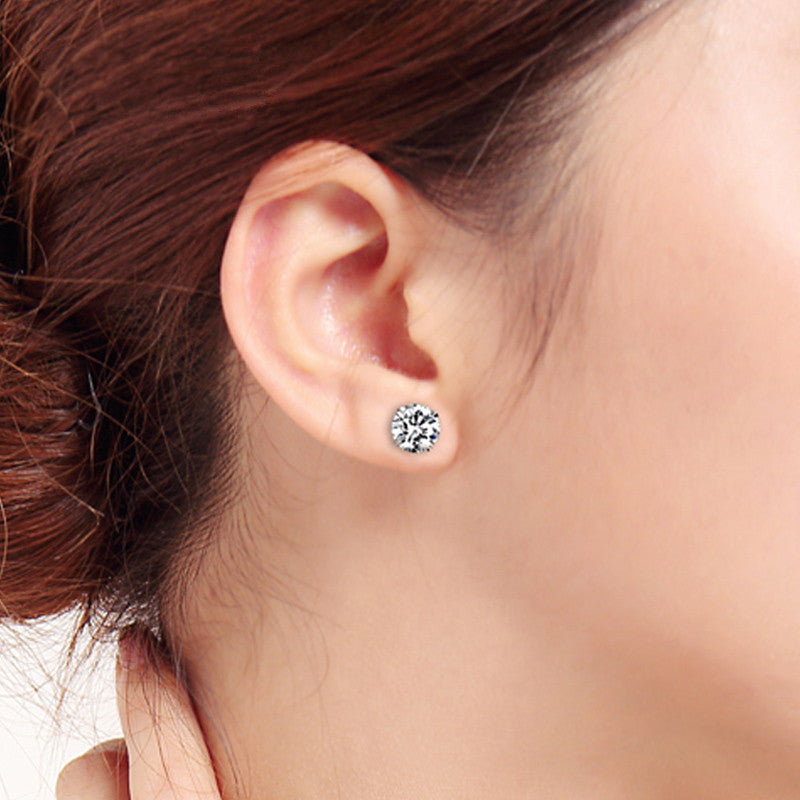 5mm Classic CZ Stud Earrings – 925 Sterling Silver