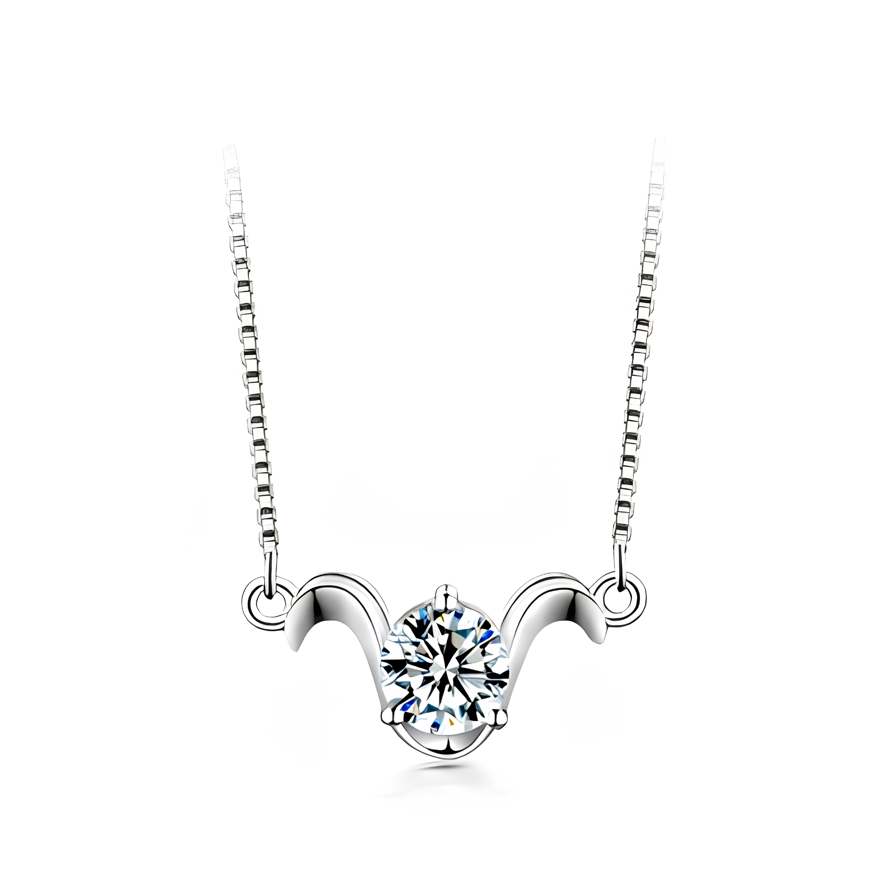 Zodiac Moissanite Pendant Necklace – 1CT | 925 Sterling Silver
