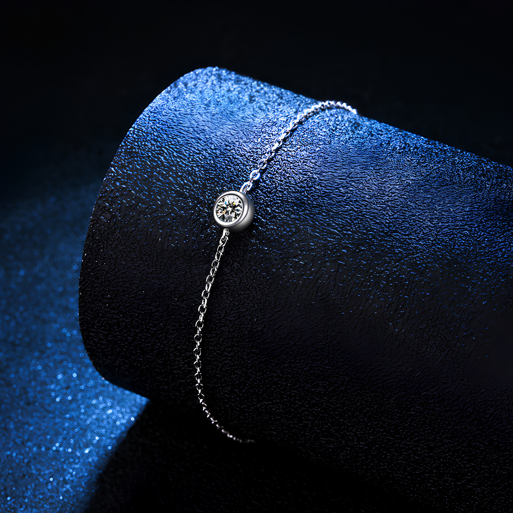 Halo Spark Moissanite Bracelet – 925 Sterling Silver