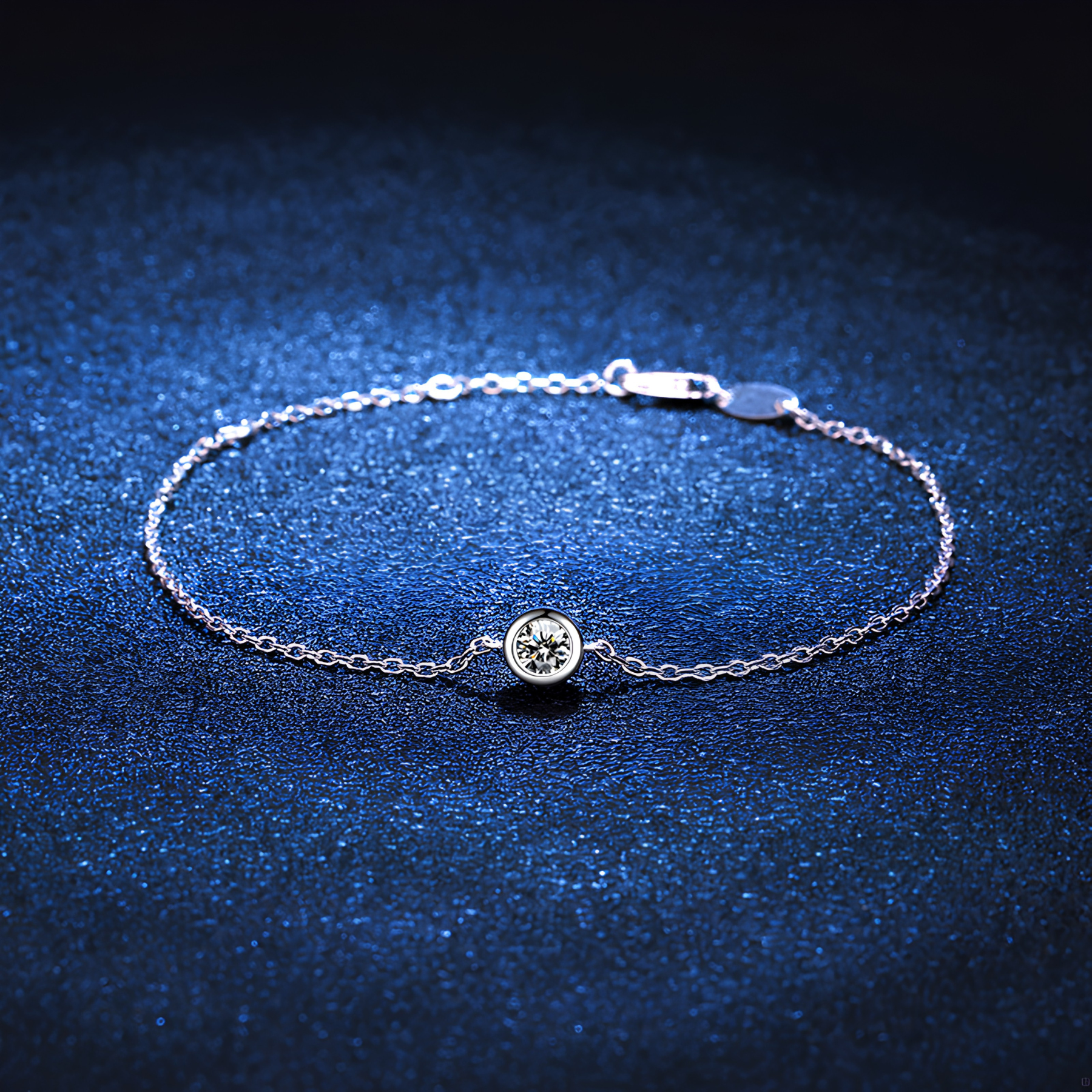 Halo Spark Moissanite Bracelet – 925 Sterling Silver