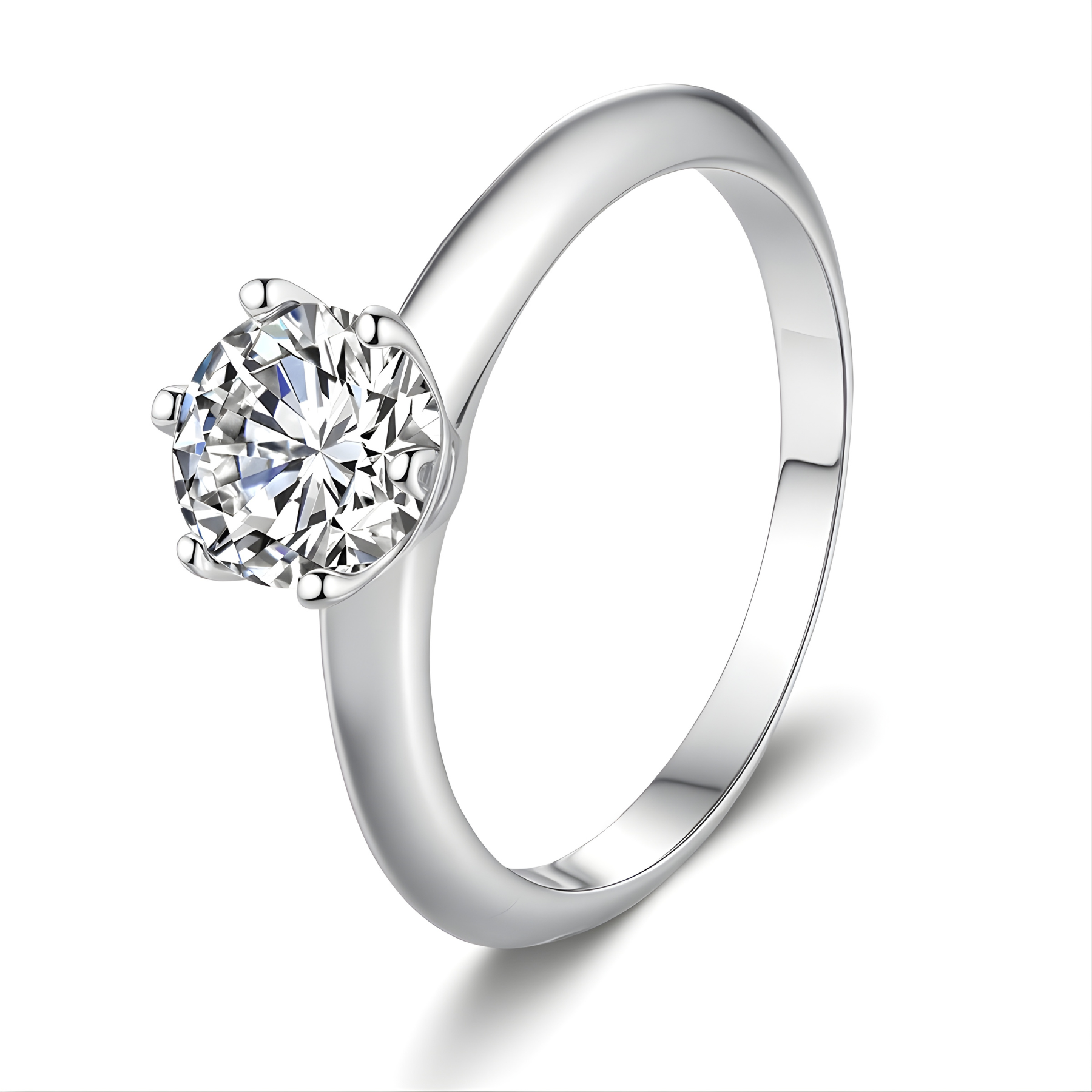 Classic Moissanite Engagement Ring - S925