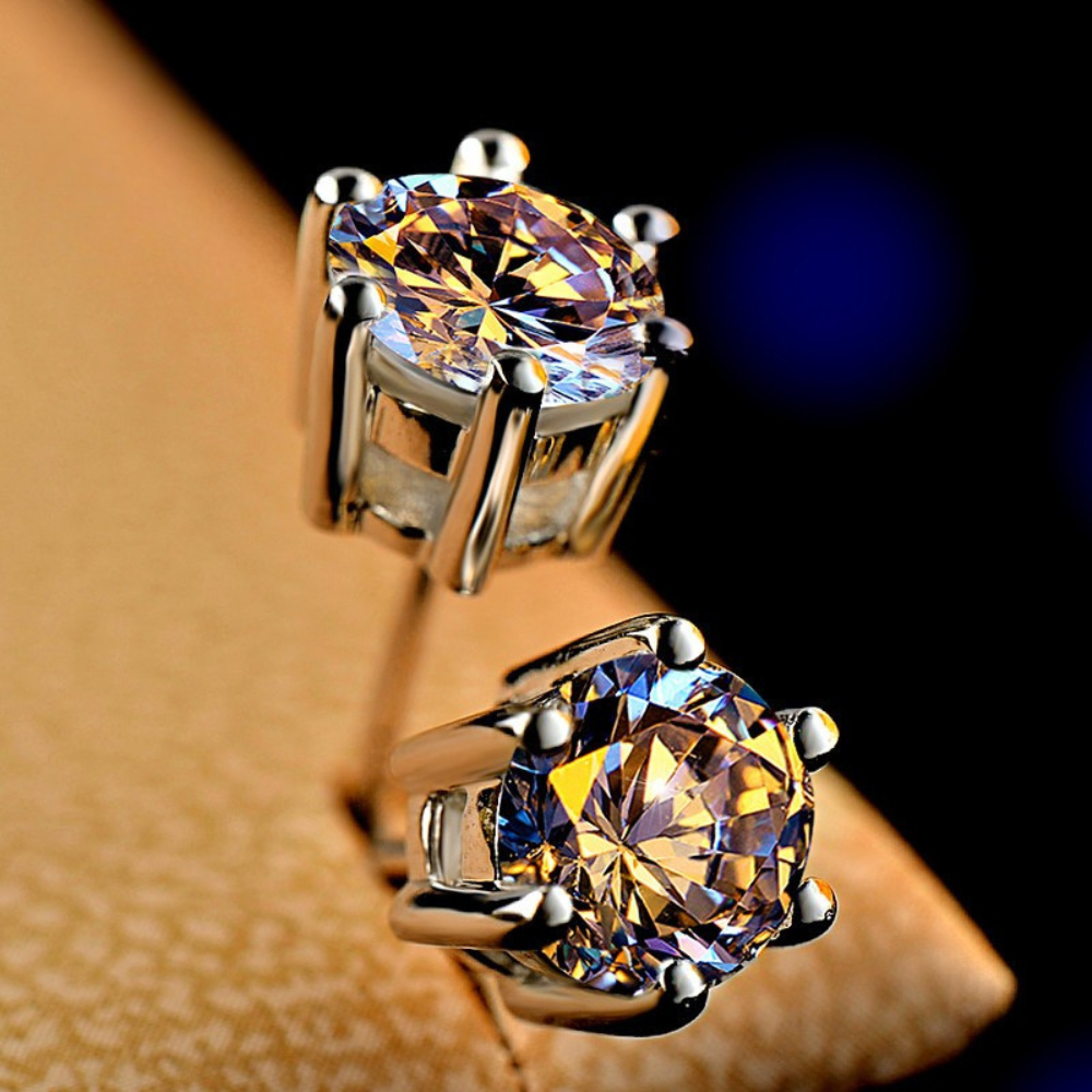 5mm Classic CZ Stud Earrings – 925 Sterling Silver