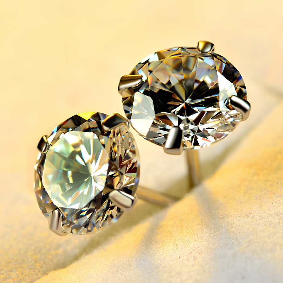 5mm Classic CZ Stud Earrings – 925 Sterling Silver