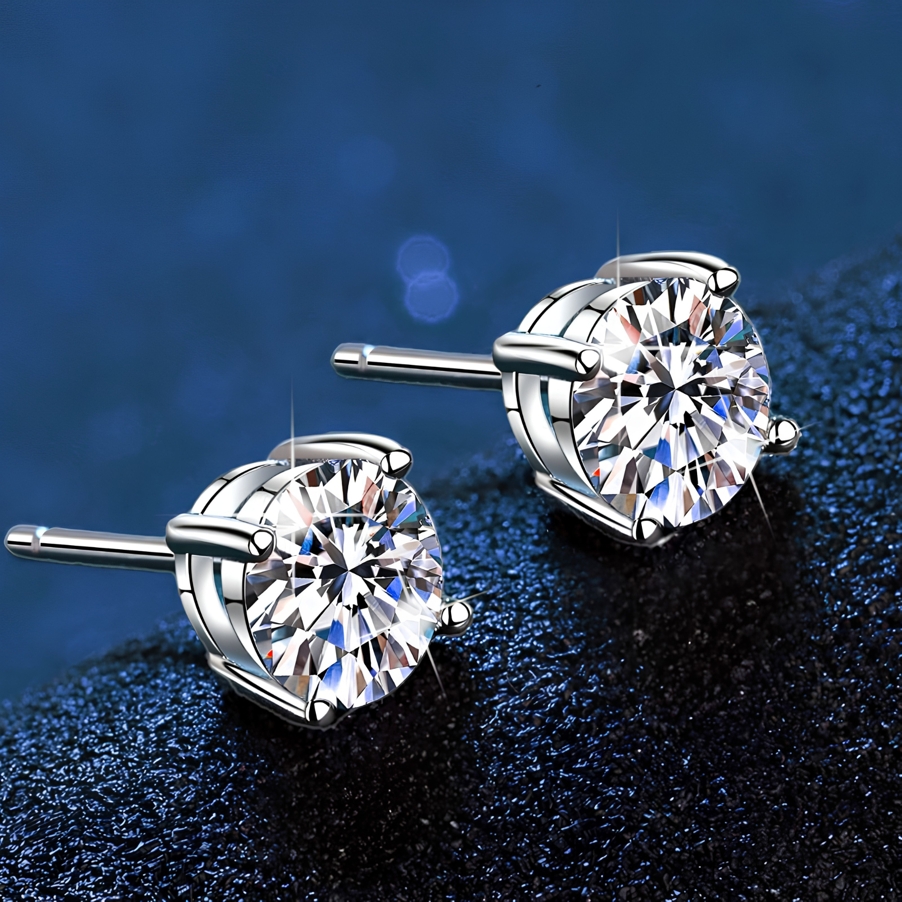 Classic 0.5CT Moissanite Stud Earrings – 925 Sterling Silver