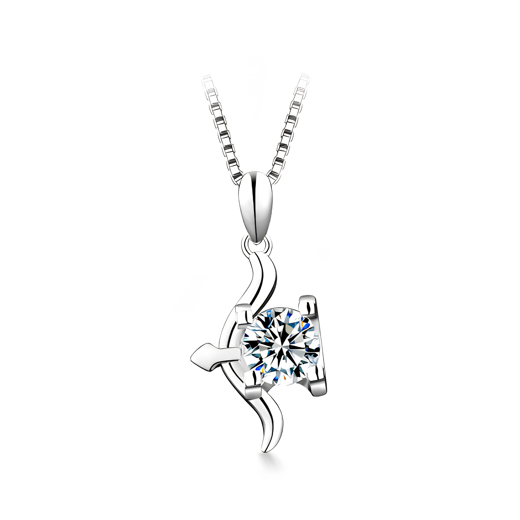 Zodiac Moissanite Pendant Necklace – 1 CARAT | 925 Sterling Silver
