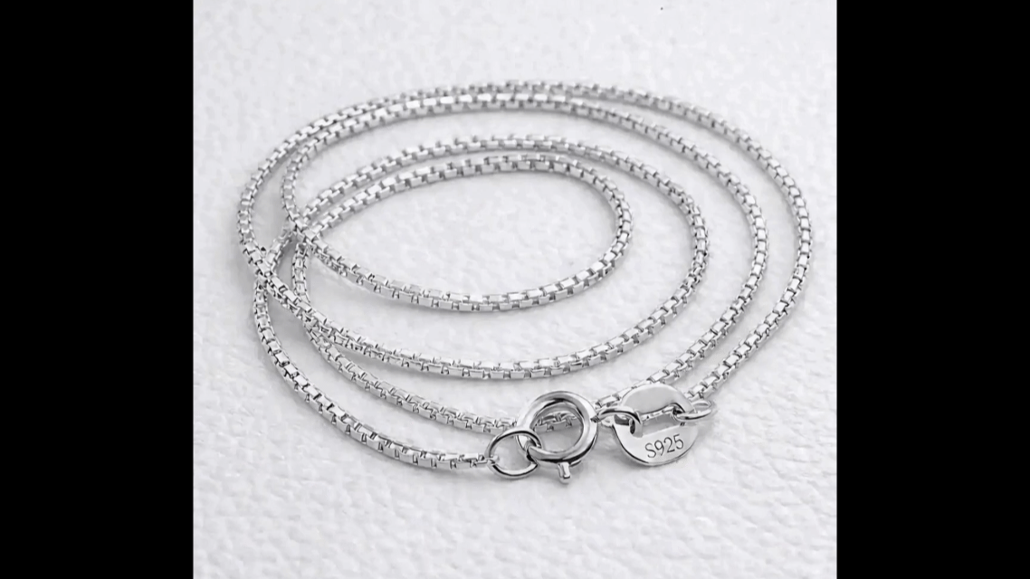Box Chain Necklace – 925 Sterling Silver