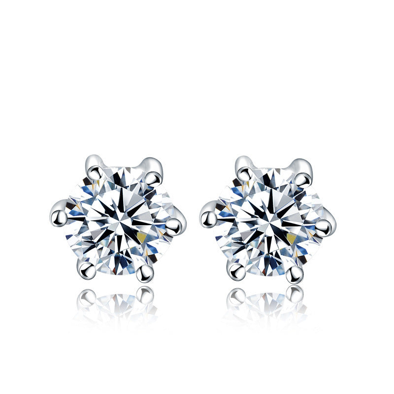 5mm Classic CZ Stud Earrings – 925 Sterling Silver