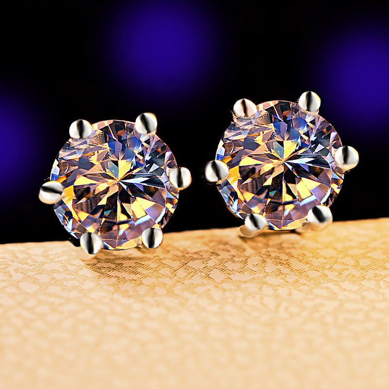 5mm Classic CZ Stud Earrings – 925 Sterling Silver