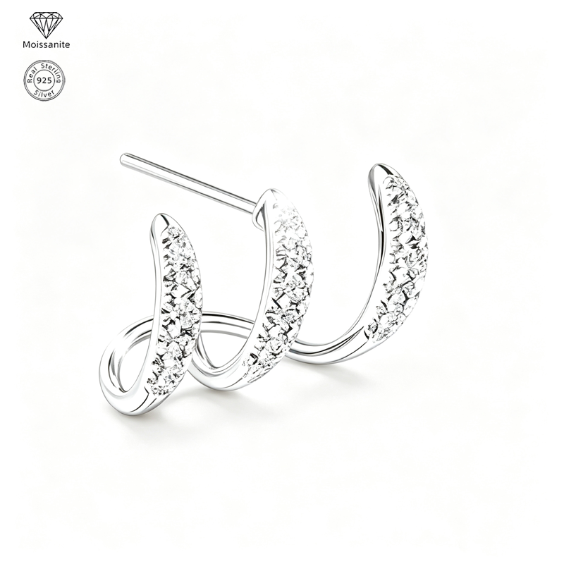 Paw Print Stud Earrings for Women, 925 Sterling Silver, Sparkling Zirconia Earrings, Hypoallergenic Pet Lover Jewelry