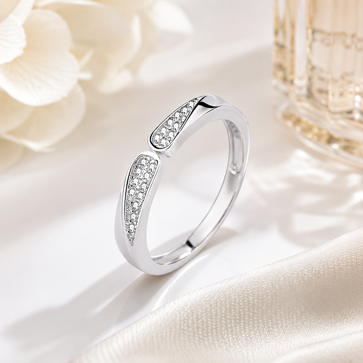 Mobius Loop Adjustable Ring – 925 Sterling Silver