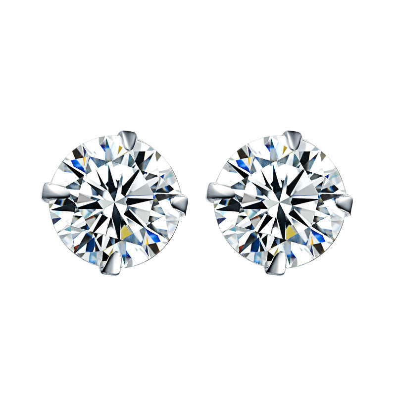5mm Classic CZ Stud Earrings – 925 Sterling Silver