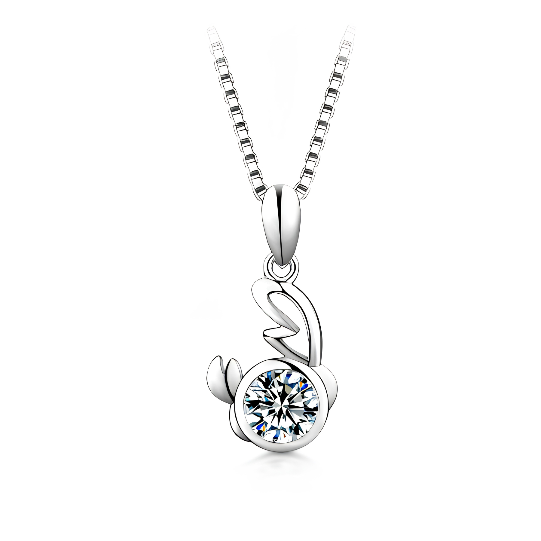 Zodiac Moissanite Pendant Necklace – 1 CARAT | 925 Sterling Silver