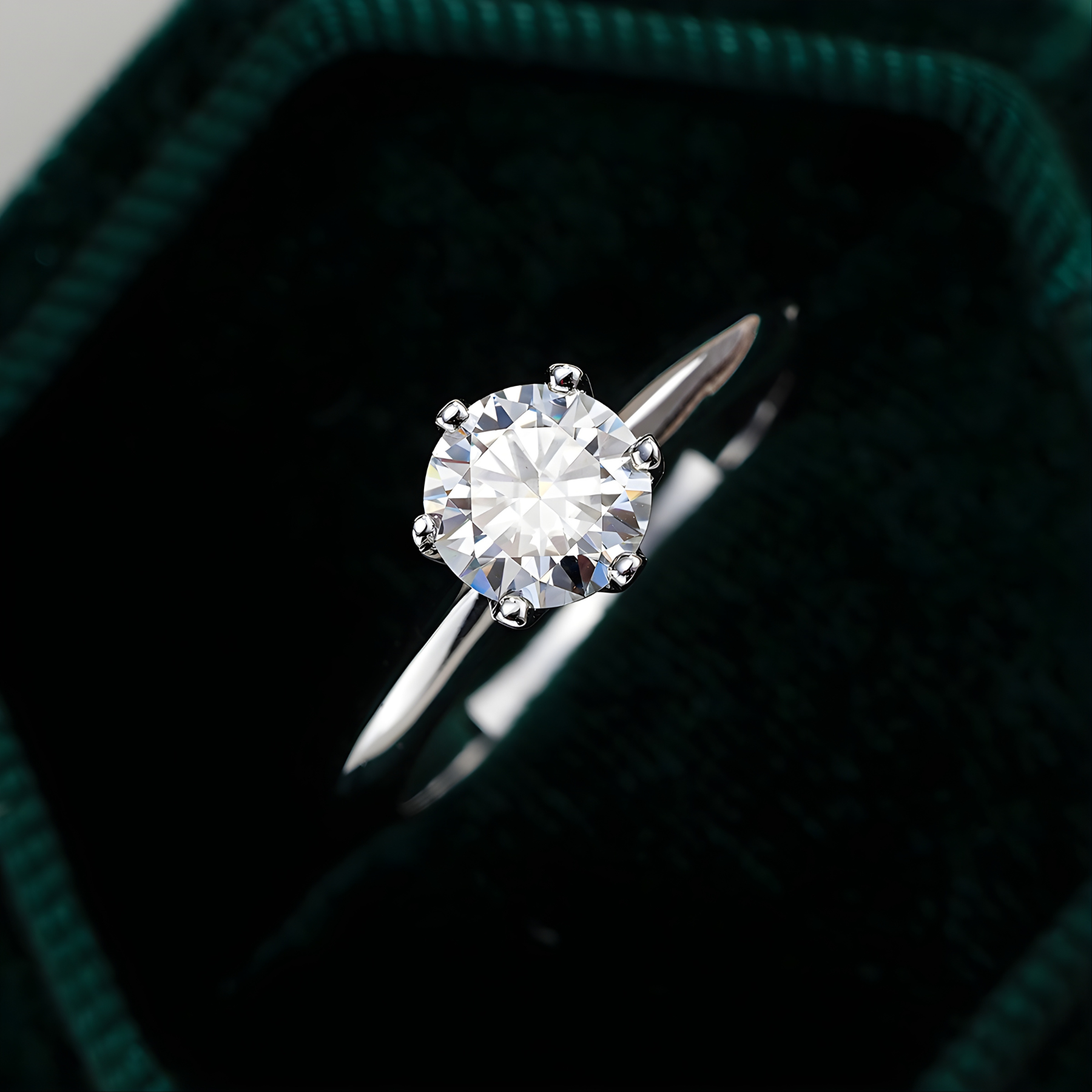 Classic Moissanite Engagement Ring - S925