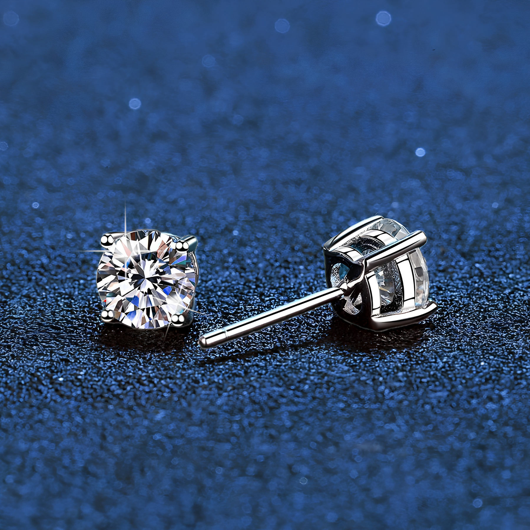 Classic 0.5CT Moissanite Stud Earrings – 925 Sterling Silver