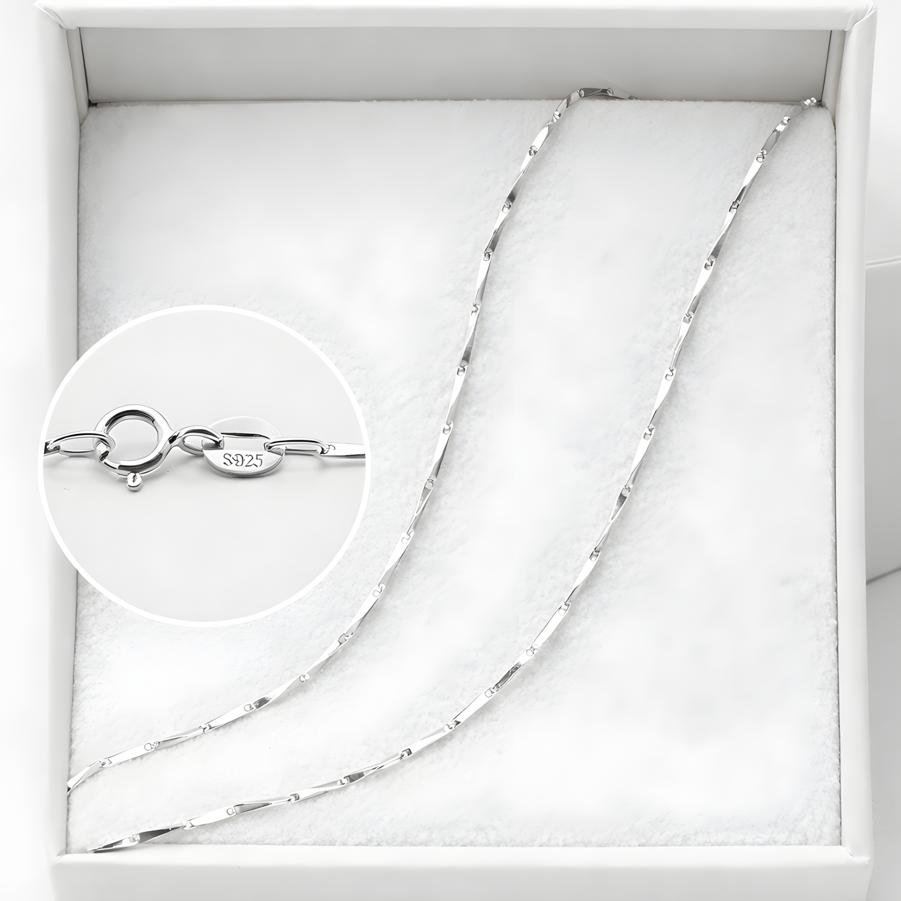 Twisted Chain Necklace | 925 Sterling Silver