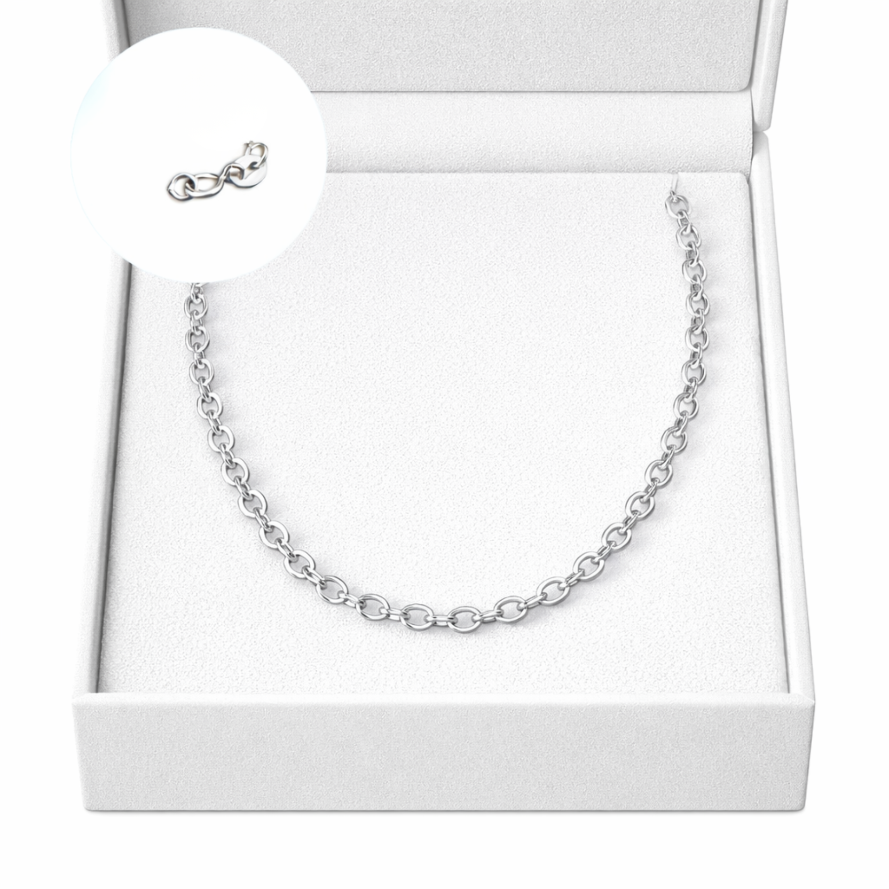 Cable Chain Necklace – 925 Sterling Silver