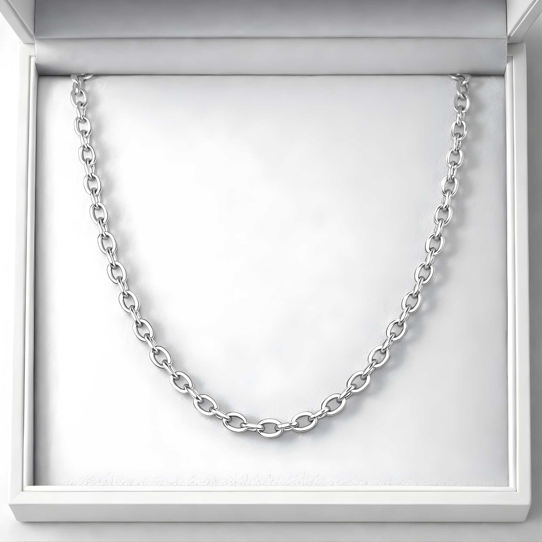 Cable Chain Necklace – 925 Sterling Silver