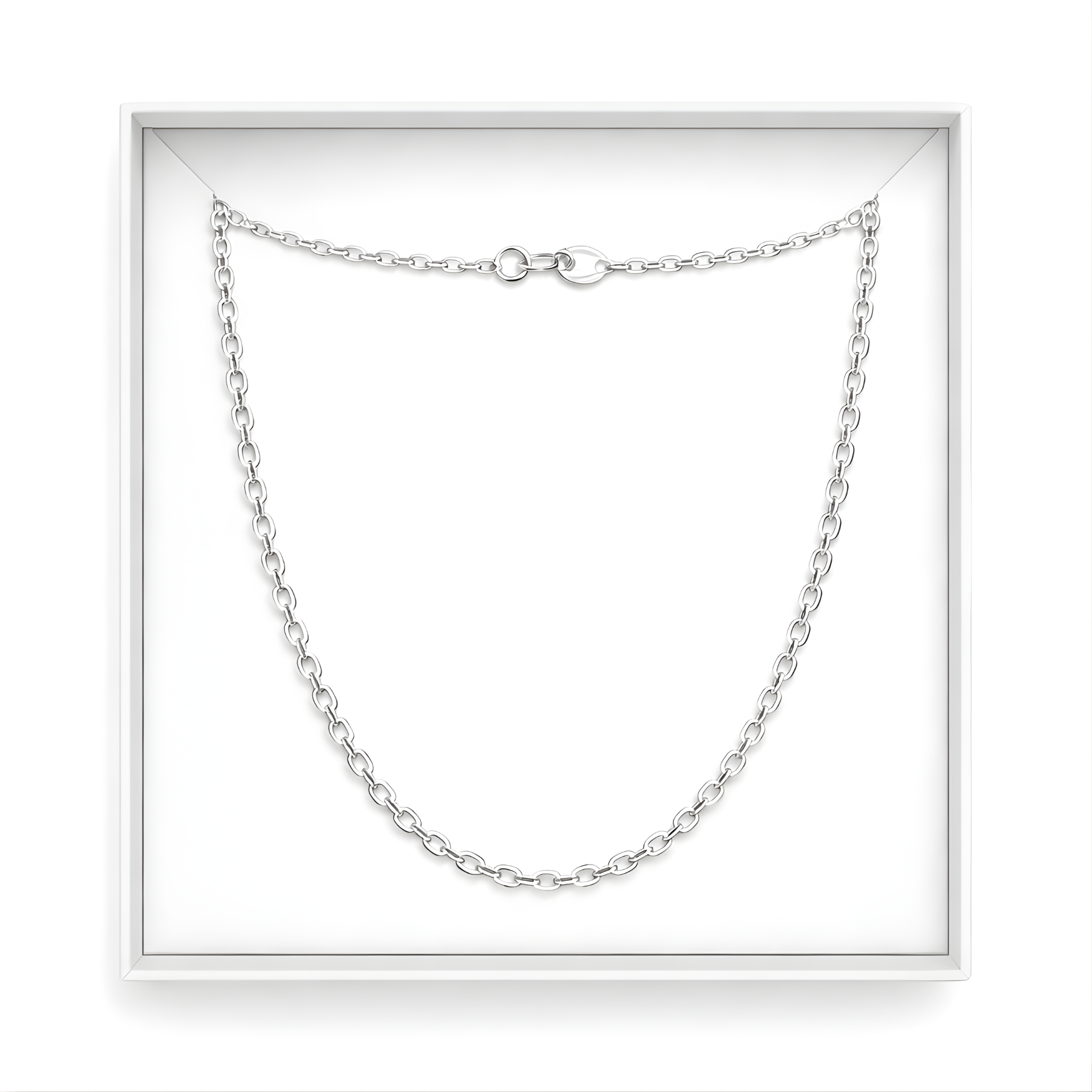 Cable Chain Necklace – 925 Sterling Silver