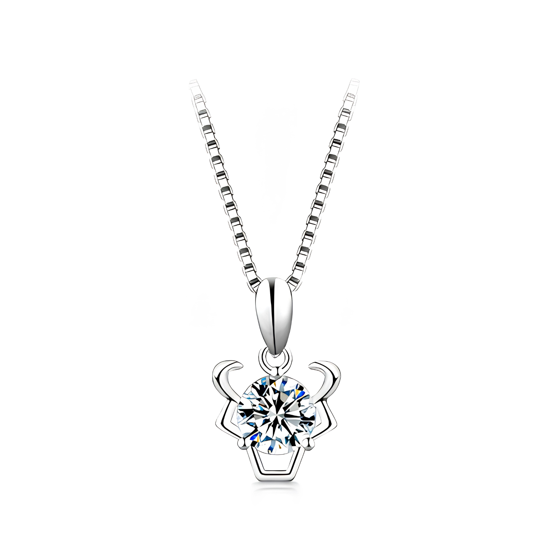 Zodiac Moissanite Pendant Necklace – 1 CARAT | 925 Sterling Silver