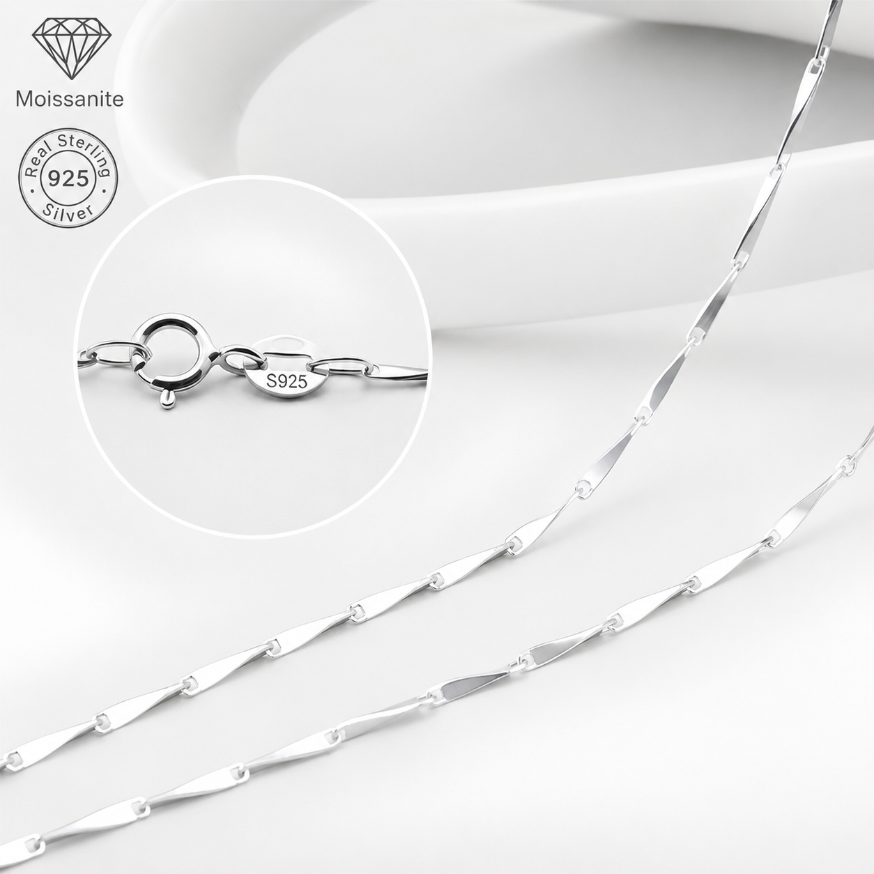 Twisted Chain Necklace | 925 Sterling Silver